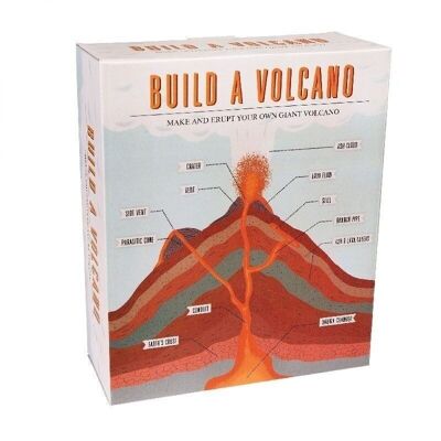 Bauen Sie einen Bausatz für einen ausbrechenden Vulkan