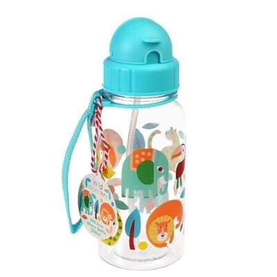 Children's water bottle with straw 500ml - Wild Wonders