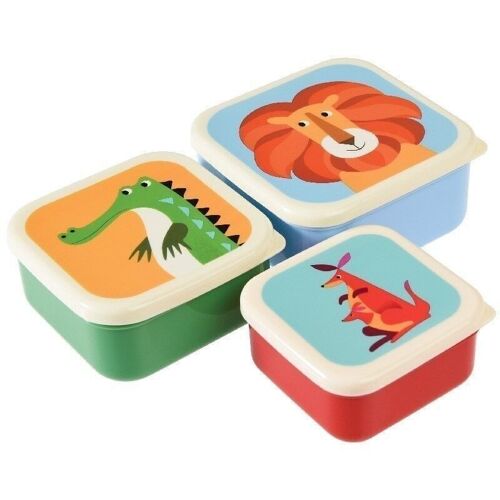 Set of 3 snack boxes - Colourful Creatures