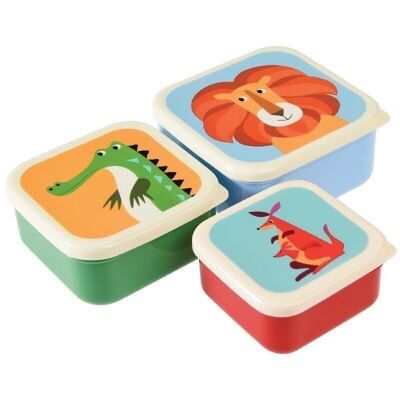 Set di 3 scatole snack - Creature colorate