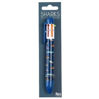 Stift mit sechs Farben - Haie