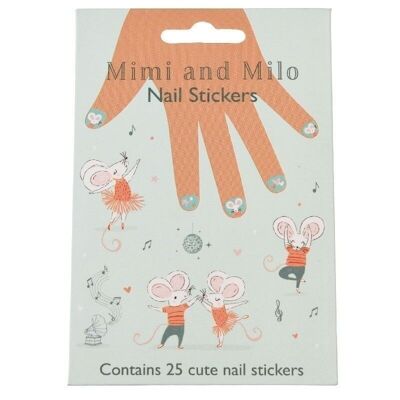 Stickers ongles enfant - Mimi et Milo
