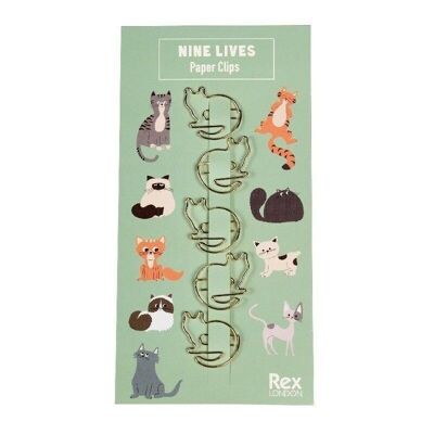 Katzen-Büroklammern (5er-Set) - Nine Lives