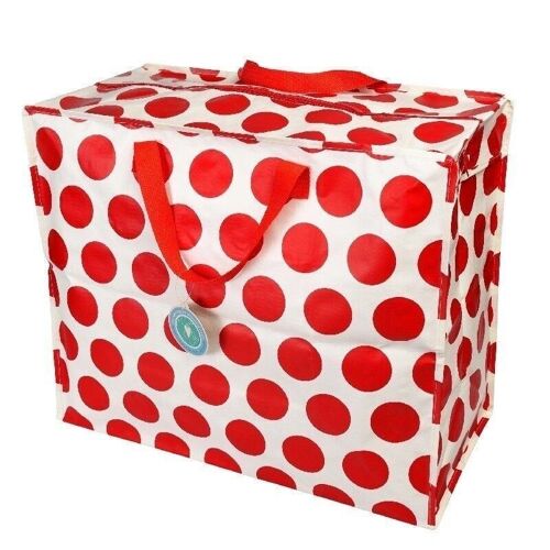 Jumbo storage bag - Red on white Spotlight