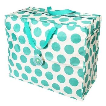 Sac de rangement Jumbo - Turquoise sur blanc Spotlight 1