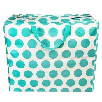 Sac de rangement Jumbo - Turquoise sur blanc Spotlight 3