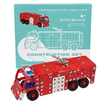 Grand jeu de construction - Camion de pompiers 1