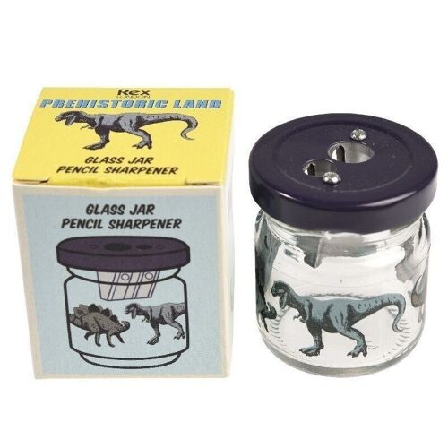 Glass jar pencil sharpener - Prehistoric Land