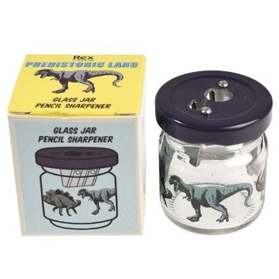 Glass jar pencil sharpener - Prehistoric Land