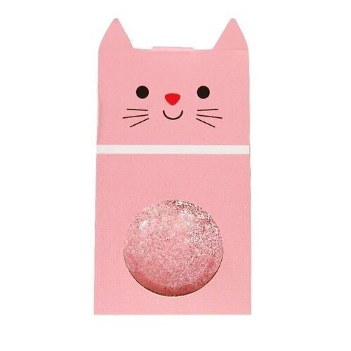 Glitter bouncy ball - Pink cat