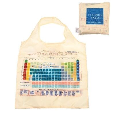 Recycled foldaway shopper bag - Periodic Table