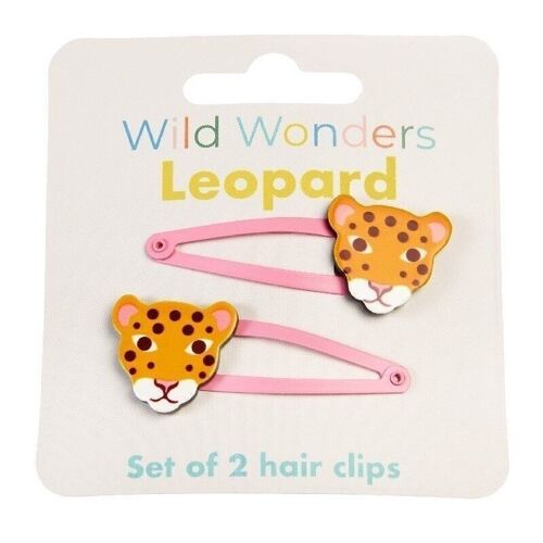 Leopard hair clips (set of 2) - Wild Wonders