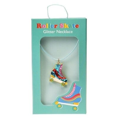 Collana glitter per bambini - Pattino a rotelle