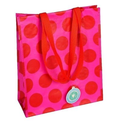 Shopping bag - Red on pink Spotlight