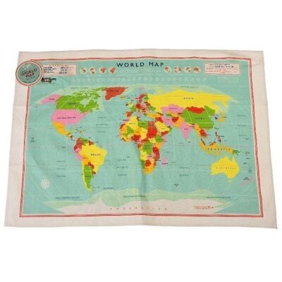 Tea towel - World Map