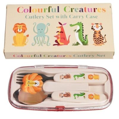 Cubertería infantil - Criaturas de colores