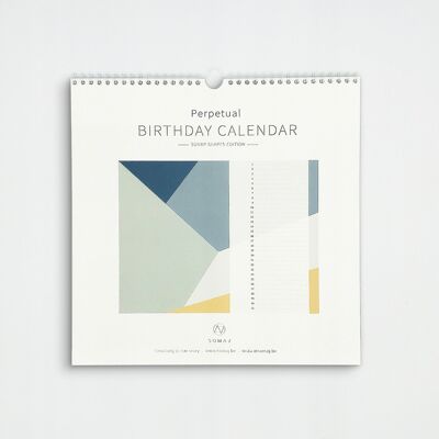 Sunny shapes birthday calendar