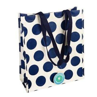Shopping bag - Azul marino sobre blanco Spotlight
