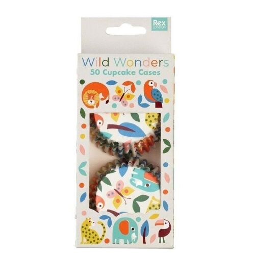 Cupcake cases (pack of 50) - Wild Wonders