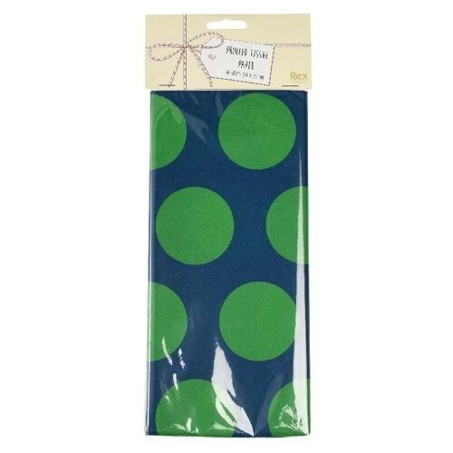 Tissue paper (10 sheets) - Green on blue Spotlight
