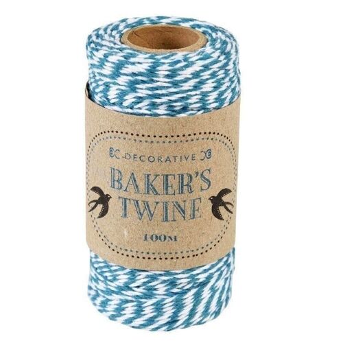 Baker's twine - Aquamarine and white