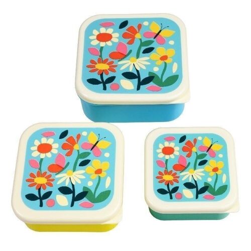 Snack boxes (set of 3) - Butterfly Garden