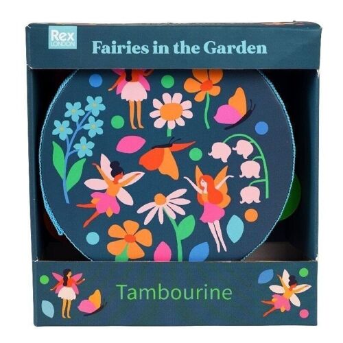 Children's tambourine - Fairies in the Garden