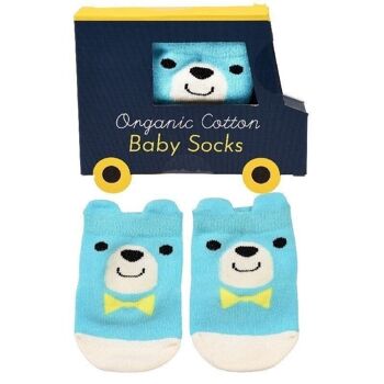 Paire de chaussettes bébé - Ours bleu 1