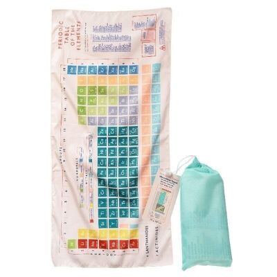 Microfibre travel towel - Periodic Table