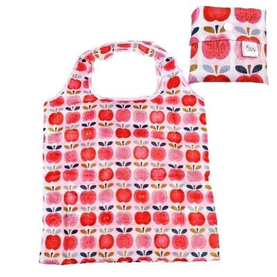 Recycled foldaway shopper bag - Vintage Apple