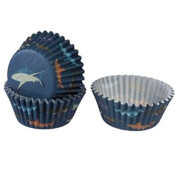 Caissettes à cupcakes (paquet de 50) - Requins 2