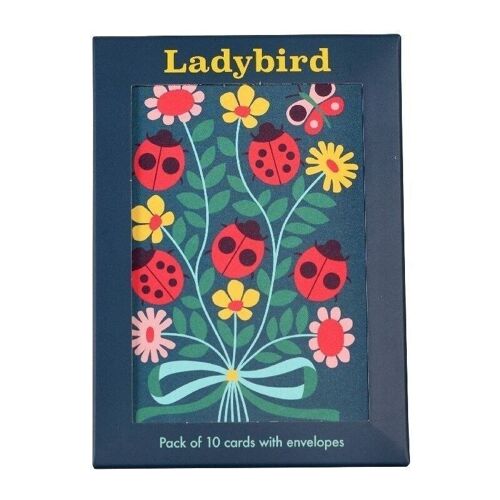 Greetings cards (pack of 10) - Ladybird