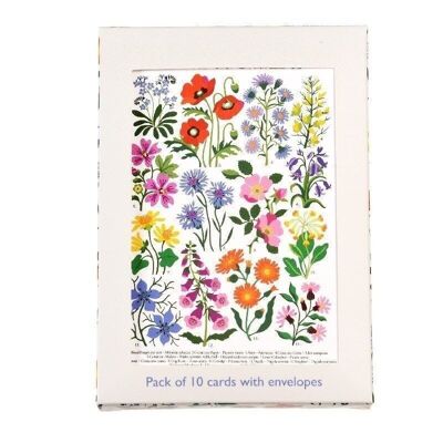 Tarjetas de felicitación (pack de 10) - Flores Silvestres