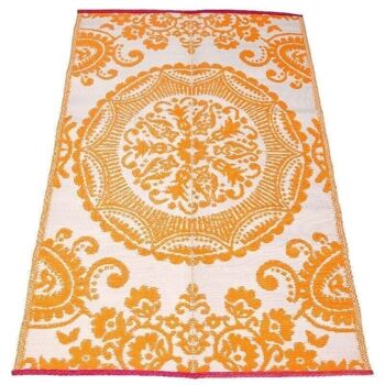 Tapis d'extérieur recyclé (180 x 120 cm) - Orange 2