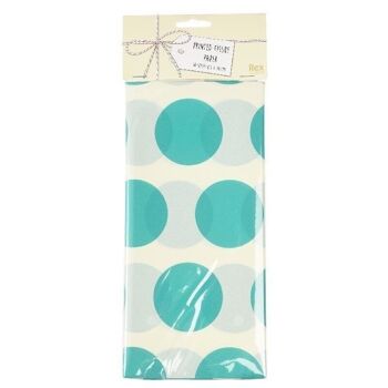 Papier de soie (10 feuilles) - Turquoise sur blanc Spotlight 1