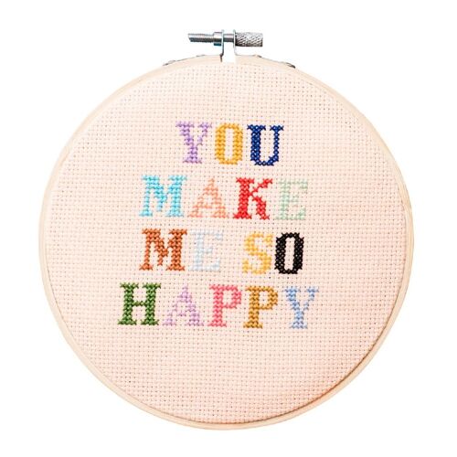 You Make Me So Happy Cross Stitch Kit