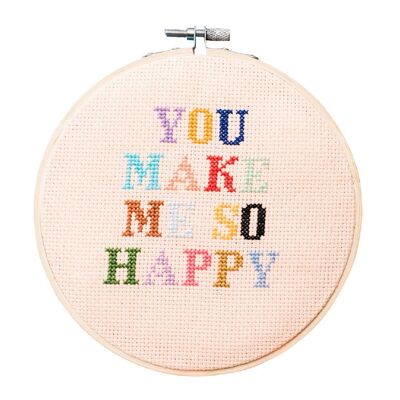 You Make Me So Happy Cross Stitch Kit