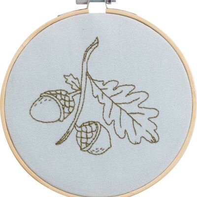 Acorn Embroidery Hoop Kit