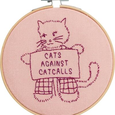 Kit de aro de bordado Cats Against Catcalls