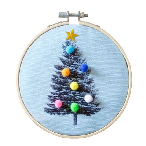 Christmas Tree Embroidery Hoop Kit