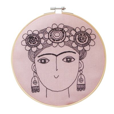 Kit de aro de bordado de Jane Foster inspirado en Frida Kahlo
