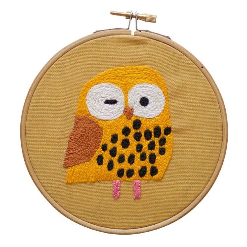 Owl Embroidery Hoop Kit