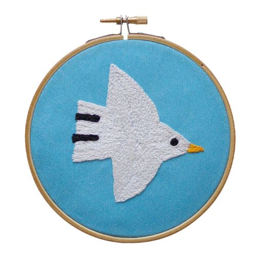 White Bird Embroidery Hoop Kit