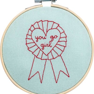 You Go Girl Embroidery Hoop Kit
