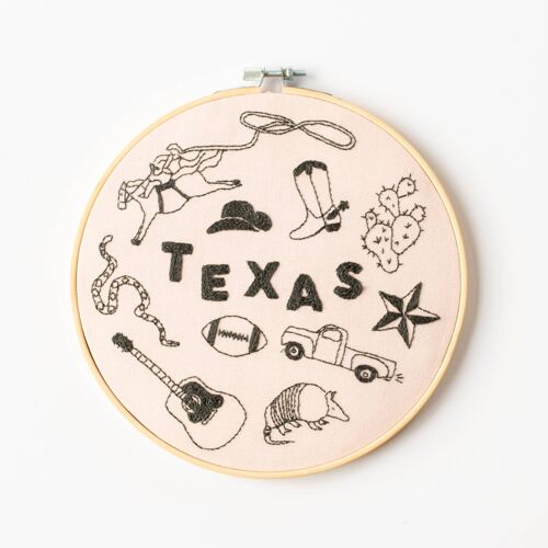 Texas x Maptote Embroidery Hoop Kit