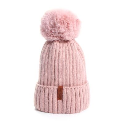 Woolly Hat with Lining Pink