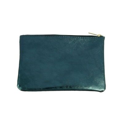 S zip pouch in leather