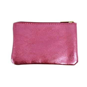 Pochette zip S en cuir 8