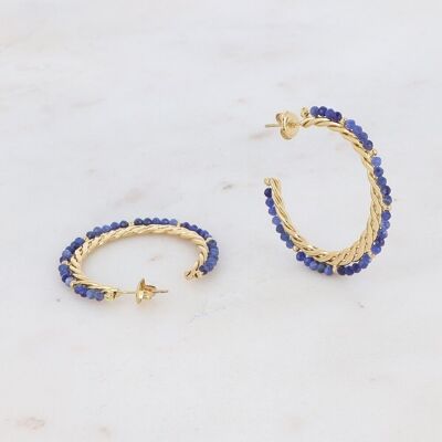 Basile hoops - golden sodalite