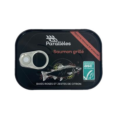 Saumon ASC grillé aux baies roses, zestes et arôme naturel de citron